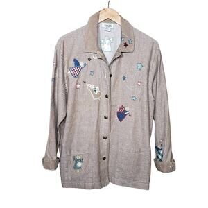 Vintage Shacket Embroidered